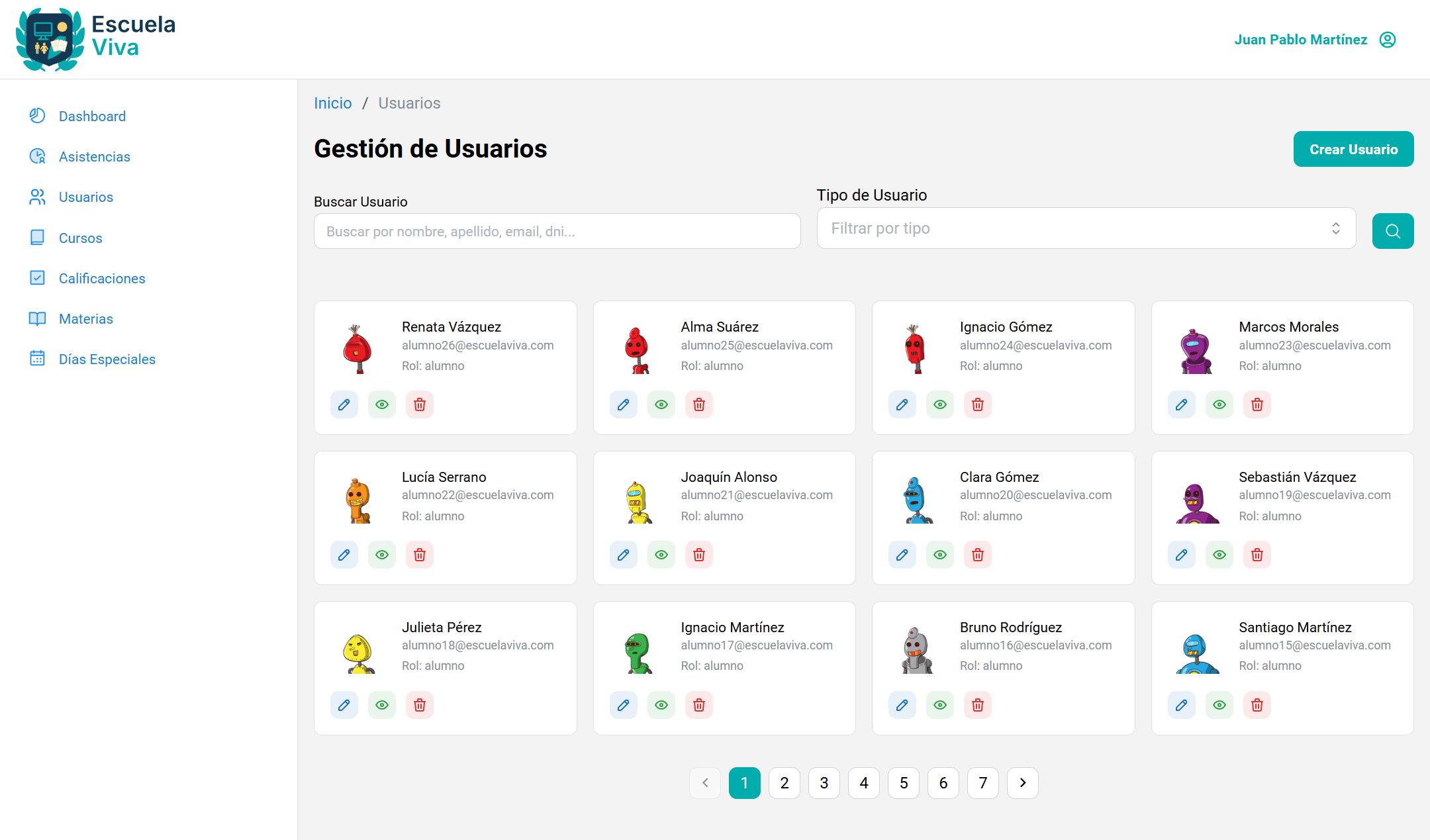 Seguridad de datos en EscuelaViva